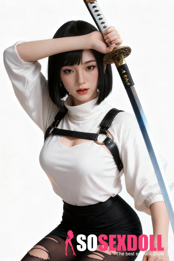 160cm SY Doll M26 黒髪ボブと白シャツの顔立ち