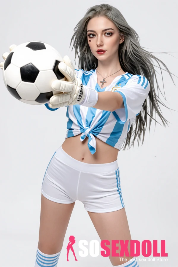 SY Doll 173cm M7 ボールを前に持ったサッカー衣装の立ち姿