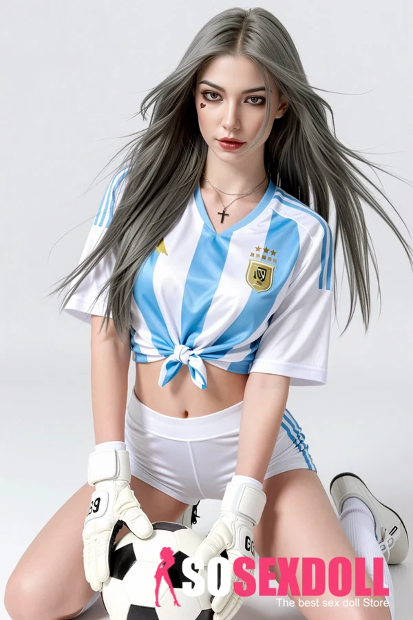 SY Doll 173cm M7 ボールに手を添えたサッカー衣装の座り姿